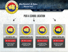 Tablet Screenshot of mackenziesmartialarts.com